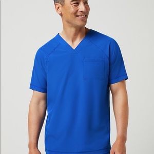 Jaanuu Men’s Raglan Scrub Top Royal Blue Large